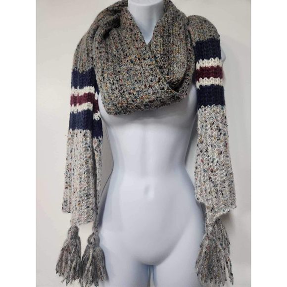 Free People Rugby Stripe Tassel Scarf - Picture 4 of 5